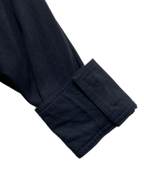 MHL（エムエイチエル）MHL (エムエイチエル) COTTON TWILL バンドカラーシャツロング七分袖ワンピース ネイビー サイズ:1の古着・服飾アイテム