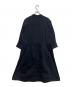 MHL (エムエイチエル) COTTON TWILL バンドカラーシャツロング七分袖ワンピース ネイビー サイズ:1：8000円