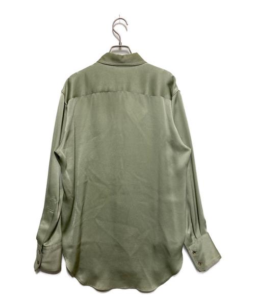 6(ROKU) BEAUTY&YOUTH（ロク ビューティーアンドユース）6(ROKU) BEAUTY&YOUTH (ロク ビューティーアンドユース) SATIN GEORGETTE SHIRT グリーン サイズ:表記なしの古着・服飾アイテム