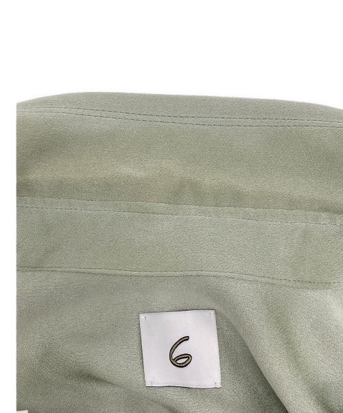 6(ROKU) BEAUTY&YOUTH（ロク ビューティーアンドユース）6(ROKU) BEAUTY&YOUTH (ロク ビューティーアンドユース) SATIN GEORGETTE SHIRT グリーン サイズ:表記なしの古着・服飾アイテム