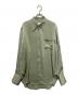 6(ROKU) BEAUTY&YOUTH（ロク ビューティーアンドユース）の古着「SATIN GEORGETTE SHIRT」｜グリーン