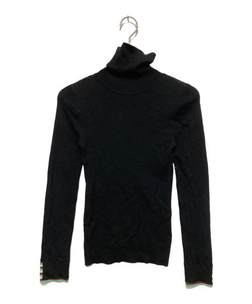 PS Paul Smith（ＰＳポールスミス）PS Paul Smith (ＰＳポールスミス) ウィメンズ ハイゲージ タートルネック ニット ブラック サイズ:Mの古着・服飾アイテム