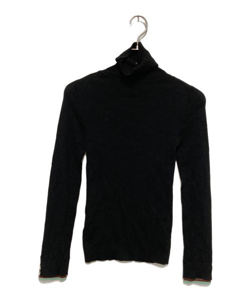 PS Paul Smith（ＰＳポールスミス）PS Paul Smith (ＰＳポールスミス) ウィメンズ ハイゲージ タートルネック ニット ブラック サイズ:Mの古着・服飾アイテム