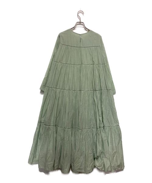 ne quittez pas（ヌキテパ）ne quittez pas (ヌキテパ) Cotton Voile Tiered Maxi Dress グリーン サイズ:表記なしの古着・服飾アイテム