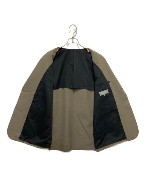 MARGARET HOWELL（マーガレットハウエル）MARGARET HOWELL (マーガレットハウエル) COTTON WOOL OXFORD テーラードジャケット ブラウン サイズ:Lの古着・服飾アイテム
