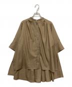 ADOREアドーア）の古着「カレンダーストレッチブラウス」｜ブラウン
