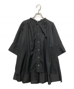 美品 アドーア ADORE コンフォートボンディングロングトップス ゆったり 中古・古着通販】ADORE (アドーア) コンフォートボンディング ブラック