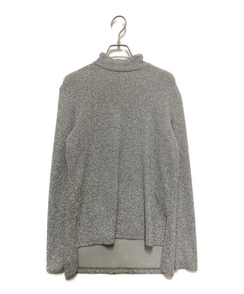ADORE（アドーア）ADORE (アドーア) シャイニーニットジャガードハイネックカットソー グレー サイズ:38の古着・服飾アイテム