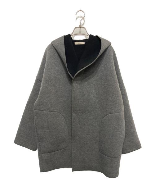 ebure（エブール）EBURE (エブール) ボンディング フーデッド コート グレー サイズ:38の古着・服飾アイテム