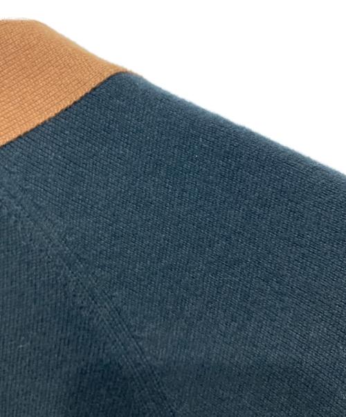 CABAN（キャバン）CABAN (キャバン) コットンカシミヤ バイカラーVネックカーディガン ブラック サイズ:Mの古着・服飾アイテム