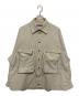 My Beautiful Landlet（マイビューティフルランドレット）の古着「NYLON TAFFETA BIG RAGLAN SHIRT　ナイロン タフタ ビッグ ラグラン シャツ」｜ベージュ