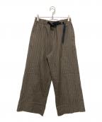 Ujohウジョー）の古着「Tape-Belt Wide PNT　テープベルト ワイド パンツ」｜ブラウン