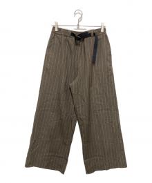 Ujoh（ウジョー）の古着「Tape-Belt Wide PNT　テープベルト ワイド パンツ」｜ブラウン