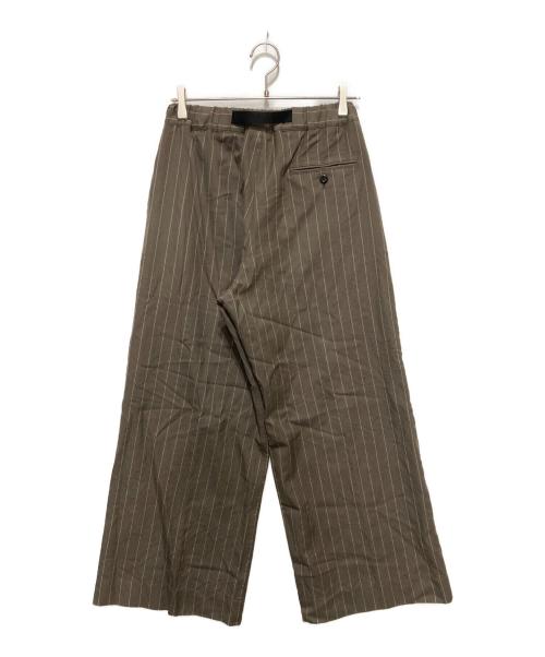 Ujoh（ウジョー）Ujoh (ウジョー) Tape-Belt Wide PNT　テープベルト ワイド パンツ ブラウン サイズ:2の古着・服飾アイテム