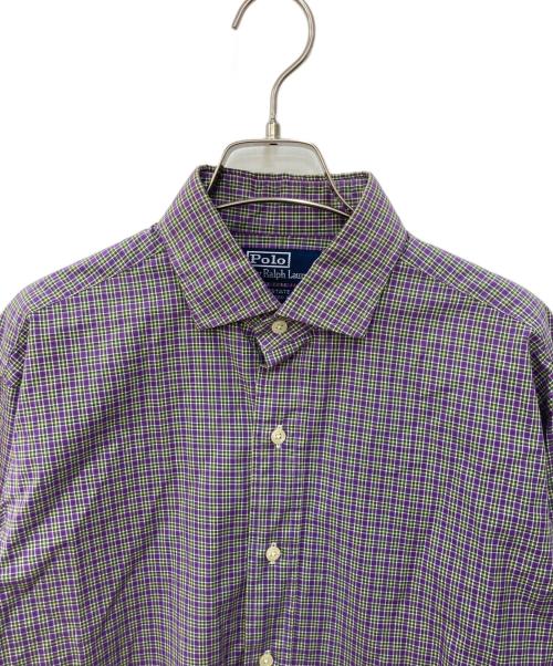 POLO RALPH LAUREN（ポロ・ラルフローレン）POLO RALPH LAUREN (ポロ・ラルフローレン) ESTATE CLASSIC FIT shirt パープル サイズ:Ｍの古着・服飾アイテム