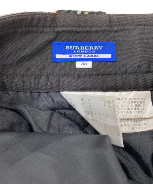 BURBERRY BLUE LABEL（バーバリー ブルー レーベル）BURBERRY BLUE LABEL (バーバリー ブルー レーベル) タータンチェックキュロット レッド サイズ:38の古着・服飾アイテム