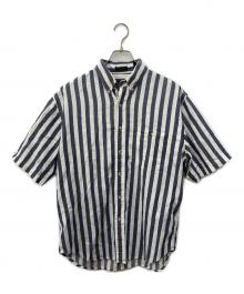 Eddie Bauer（エディーバウアー）の古着「90s RUFTON TWILL BD stripe Shirt」｜ホワイト×グレー