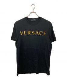 VERSACE（ヴェルサーチェ）の古着「刺繍ロゴTシャツ」｜ブラック