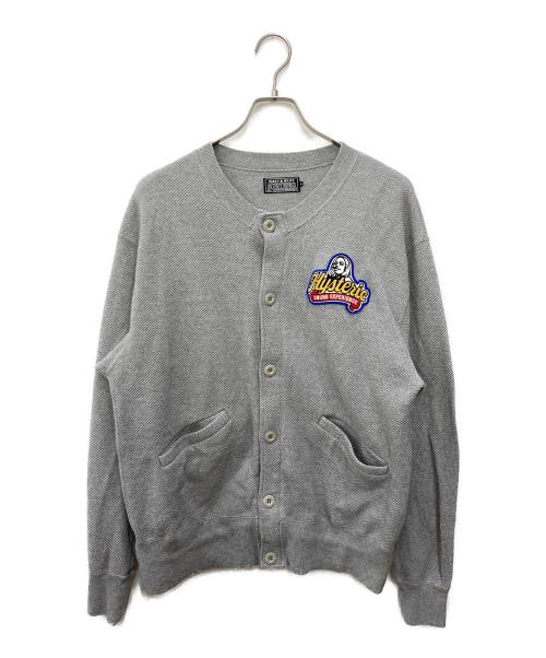 Hysteric Glamour（ヒステリックグラマー）Hysteric Glamour (ヒステリックグラマー) HAVE FUNワッペン カーディガン グレー サイズ:Ｍの古着・服飾アイテム