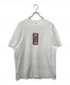 THE BLACK EYE PATCHブラックアイパッチ）の古着「thea tomodachi hwc rhinestone tee」｜ホワイト