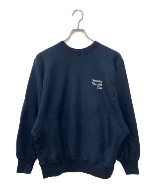 SEA（シー）SEA (シー) Seavalley Mountain Club クルーネックスウェット ネイビー サイズ:FREEの古着・服飾アイテム