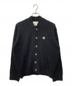 SATURセター）の古着「Faro Over Size Boucle Cardigan」｜ブラック