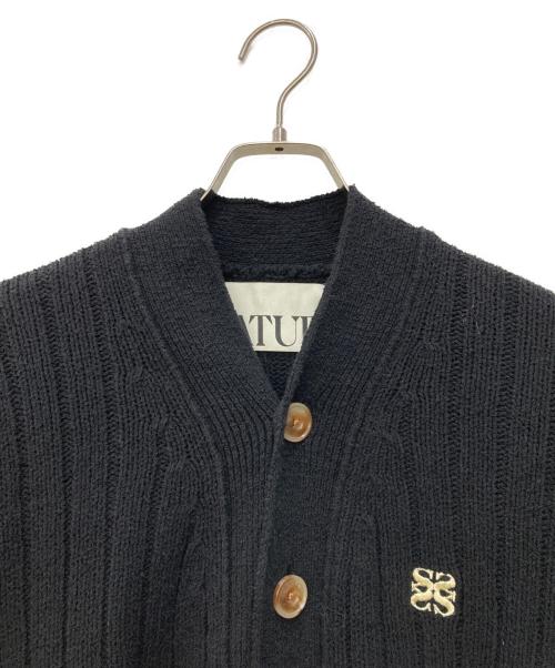 SATUR（セター）SATUR (セター) Faro Over Size Boucle Cardigan ブラック サイズ:Ｌ 未使用品の古着・服飾アイテム
