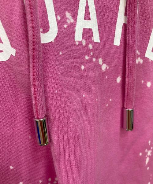 DSQUARED2（ディースクエアード）DSQUARED2 (ディースクエアード) Sweater Pink Logo Print Cotton Hoodie ピンク サイズ:XSの古着・服飾アイテム