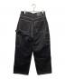 UNIVERSAL OVERALL (ユニバーサルオーバーオール) BEAMS (ビームス) 別注ダブルニー デニムパンツ ブラック サイズ:Ｓ：8000円