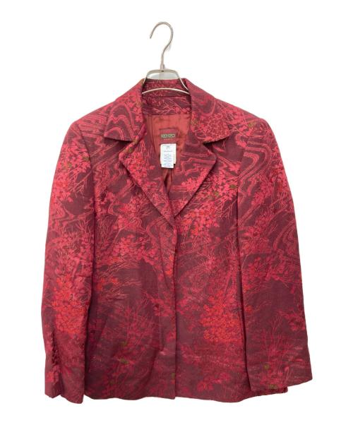 KENZO（ケンゾー）KENZO (ケンゾー) テーラードジャケット レッド サイズ:40の古着・服飾アイテム