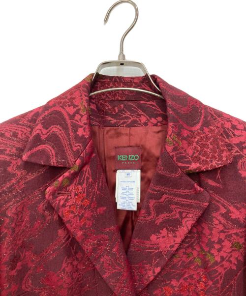 KENZO（ケンゾー）KENZO (ケンゾー) テーラードジャケット レッド サイズ:40の古着・服飾アイテム
