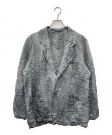 ISSEY MIYAKE（イッセイミヤケ）の古着「シワ加工テーラードジャケット」｜グレー