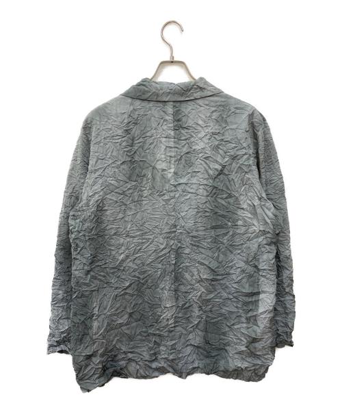 ISSEY MIYAKE（イッセイミヤケ）ISSEY MIYAKE (イッセイミヤケ) シワ加工テーラードジャケット グレー サイズ:Ｍの古着・服飾アイテム