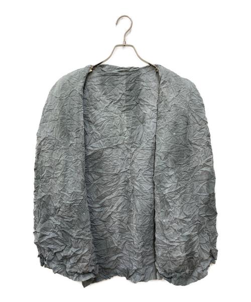 ISSEY MIYAKE（イッセイミヤケ）ISSEY MIYAKE (イッセイミヤケ) シワ加工テーラードジャケット グレー サイズ:Ｍの古着・服飾アイテム
