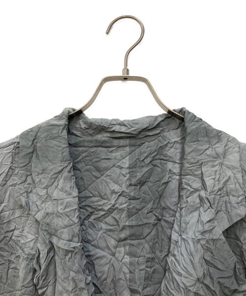 ISSEY MIYAKE（イッセイミヤケ）ISSEY MIYAKE (イッセイミヤケ) シワ加工テーラードジャケット グレー サイズ:Ｍの古着・服飾アイテム