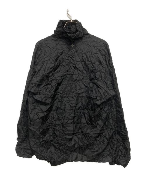 ISSEY MIYAKE（イッセイミヤケ）ISSEY MIYAKE (イッセイミヤケ) ハイネックシワ加工カットソー ブラック サイズ:Mの古着・服飾アイテム