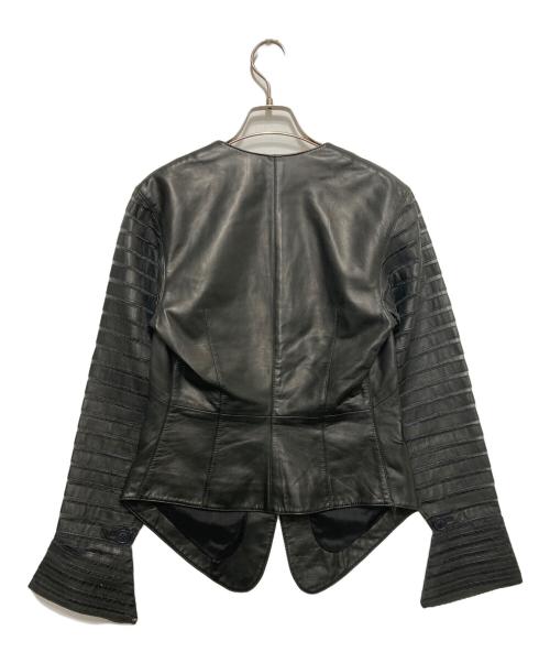 GIANFRANCO FERRE（ジャンフランコフェレ）GIANFRANCO FERRE (ジャンフランコフェレ) レザージャケット ブラック サイズ:40の古着・服飾アイテム