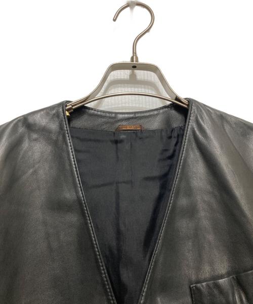 GIANFRANCO FERRE（ジャンフランコフェレ）GIANFRANCO FERRE (ジャンフランコフェレ) レザージャケット ブラック サイズ:40の古着・服飾アイテム
