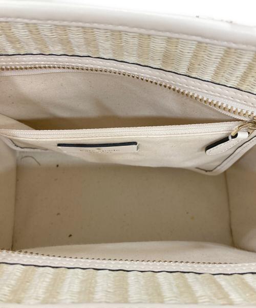 Kate Spade（ケイトスペード）Kate Spade (ケイトスペード) エラ ドッティ エンブロイダード ストロー スモール トート ベージュの古着・服飾アイテム