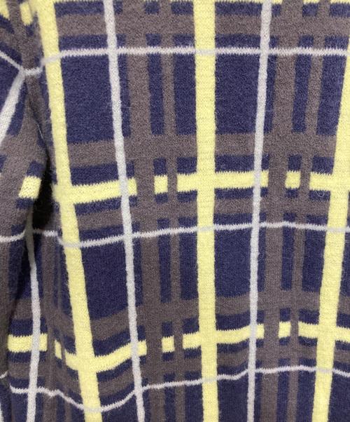 Ameri（アメリ）AMERI (アメリ) 2WAY HANDWRITING CHECK KNITツーウェイ・ハンドライティング・チェック・ニット ネイビー サイズ:S 未使用品の古着・服飾アイテム