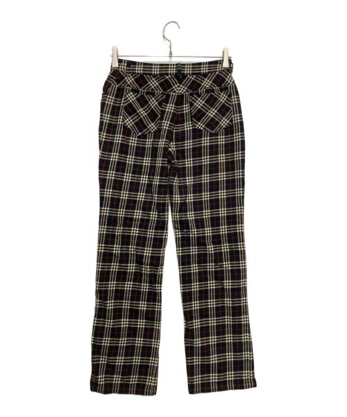 BURBERRY BLUE LABEL（バーバリー ブルー レーベル）BURBERRY BLUE LABEL (バーバリー ブルー レーベル) ノヴァチェックウールパンツ ブラック サイズ:38の古着・服飾アイテム