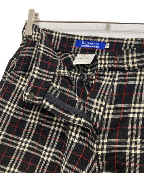 BURBERRY BLUE LABEL（バーバリー ブルー レーベル）BURBERRY BLUE LABEL (バーバリー ブルー レーベル) ノヴァチェックウールパンツ ブラック サイズ:38の古着・服飾アイテム