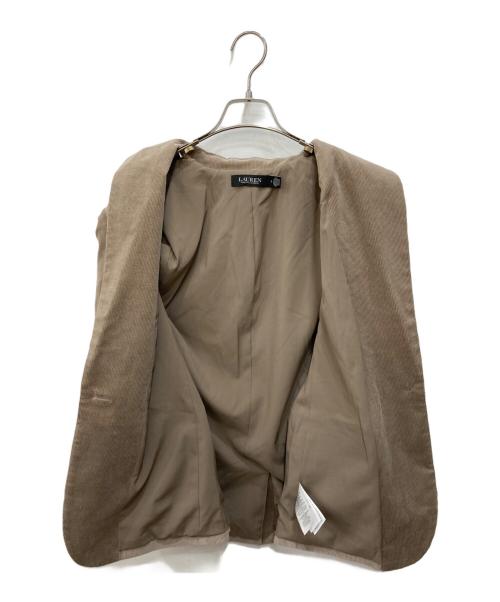LAUREN RALPH LAUREN（ローレンラルフローレン）LAUREN RALPH LAUREN (ローレンラルフローレン) Bullion Corduroy Blazer ベージュの古着・服飾アイテム