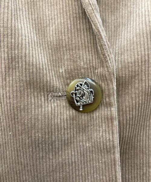 LAUREN RALPH LAUREN（ローレンラルフローレン）LAUREN RALPH LAUREN (ローレンラルフローレン) Bullion Corduroy Blazer ベージュの古着・服飾アイテム