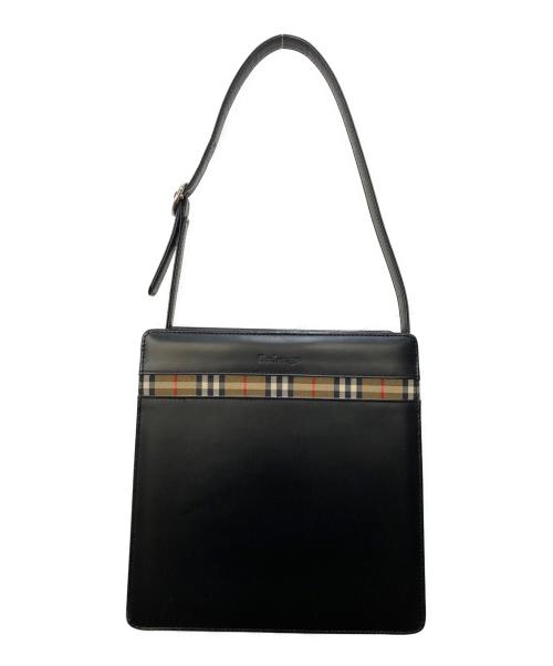 BURBERRY（バーバリー）BURBERRY (バーバリー) 裏シャドーチェックワンショルダーバッグ ブラック サイズ:表記無の古着・服飾アイテム