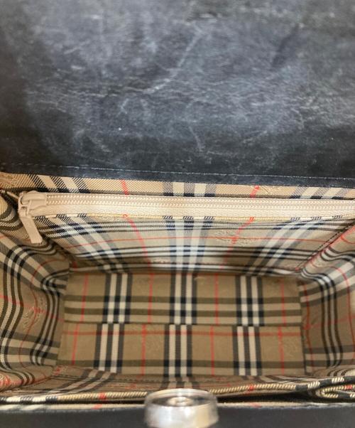 BURBERRY（バーバリー）BURBERRY (バーバリー) 裏シャドーチェックワンショルダーバッグ ブラック サイズ:表記無の古着・服飾アイテム