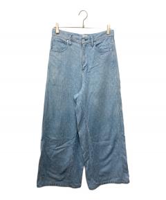 中古・古着通販】DRAWER (ドゥロワー) ブリーチデニム5Pドロストパンツ