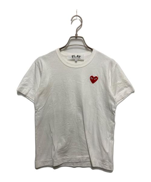 PLAY COMME des GARCONS（プレイコムデギャルソン）PLAY COMME des GARCONS (プレイコムデギャルソン) ワンポイントシャツ ホワイト サイズ:XSの古着・服飾アイテム