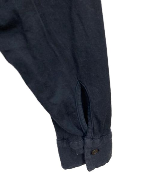 AURALEE（オーラリー）AURALEE (オーラリー) HIGH GAUGE DOUBLE CLOTH LONG SHIRTS ブラックの古着・服飾アイテム