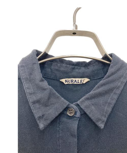 AURALEE（オーラリー）AURALEE (オーラリー) HIGH GAUGE DOUBLE CLOTH LONG SHIRTS ブラックの古着・服飾アイテム